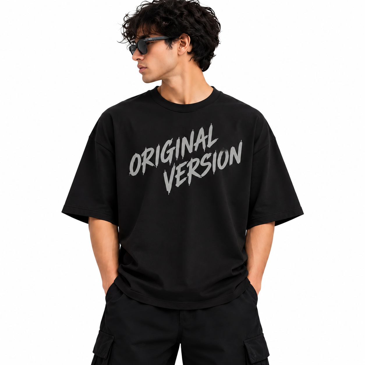 OV Out of Your League Paint Text Tee — Black