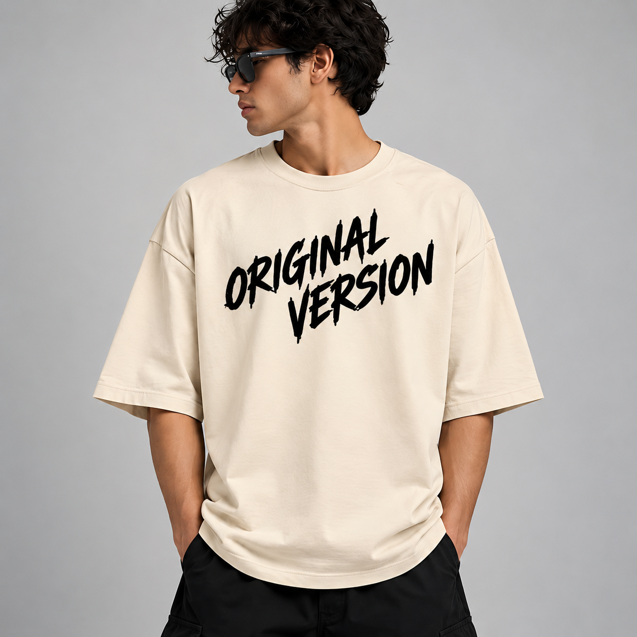 OV Plot Twist Tee — Beige